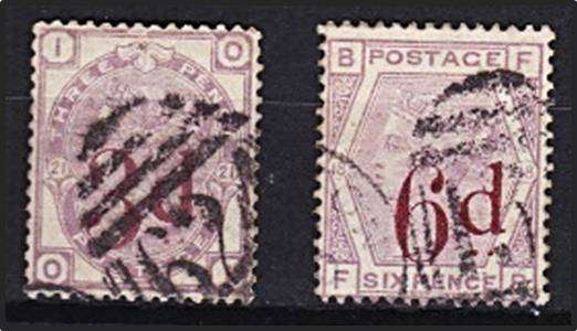 1883 GBR Queen Victoria VFU HIGH VALUE 3d & 6d Opt Issues (SG.159-162) **** CV =  R6,000+ ****