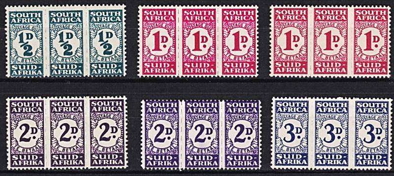 1943 Bantam Postage Dues UMM (**) with Varieties *** CV = R1,500+ ***