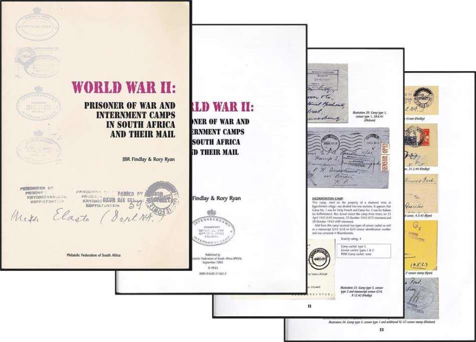 WWII P.O.W. & Internment Camps in SA & Their Mail  (40 Pages) - FANTASTIC REFERENCE MATERIAL