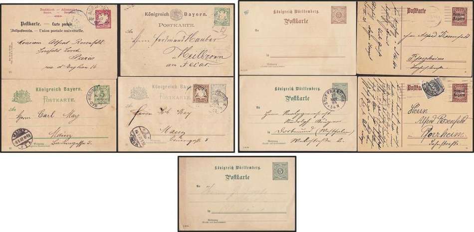 9 x Early Bavaria & Wurttemberg Postal History Items !!!