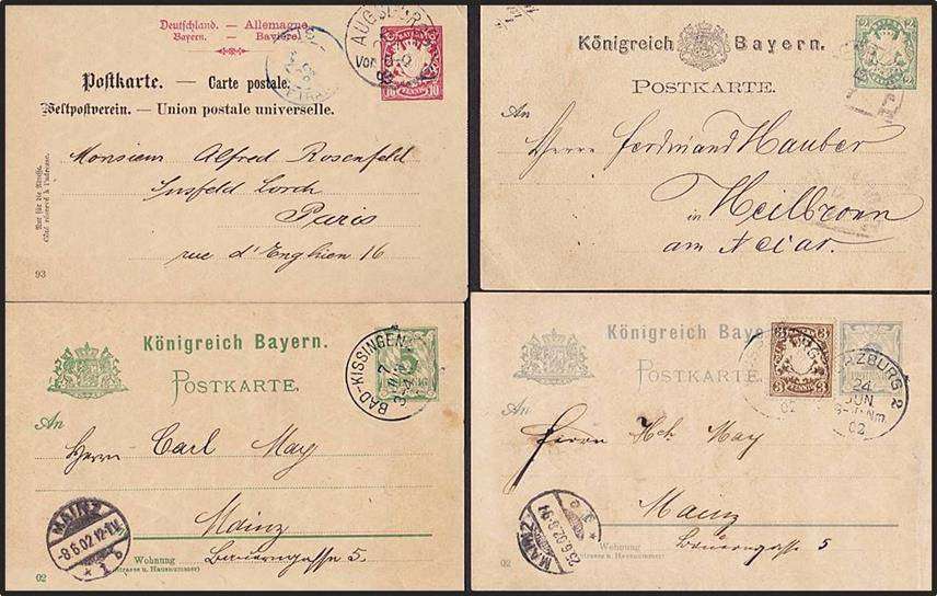 9 x Early Bavaria & Wurttemberg Postal History Items !!!