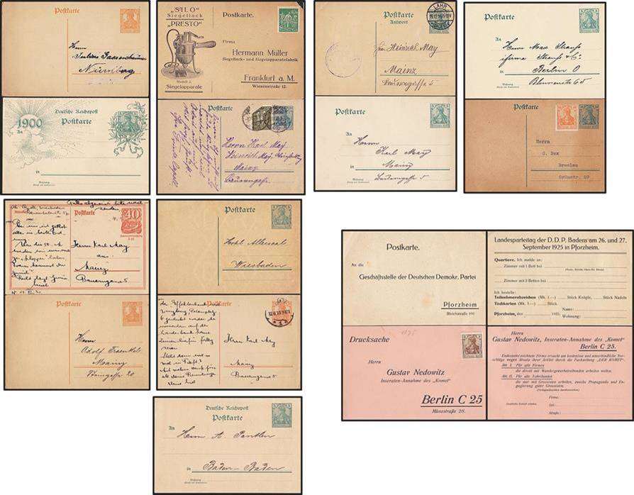 15 x German Reich Early 1900s Postal History Postcards - 2 x Political Propaganda Items?