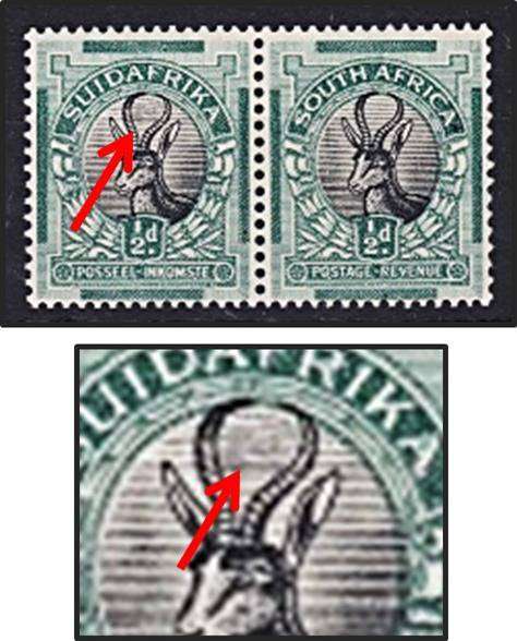 1930-45 ½d VARIETY UMM (**) Pair - COBWEB  *** Scarce ***