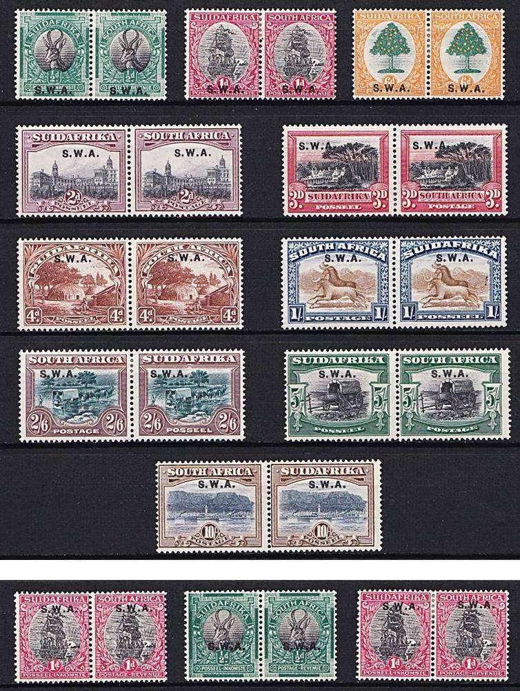 1927 S.W.A. Opt on London Pictorials MM (*) incl Some Roto Issues *** CV = R5,000+ ***