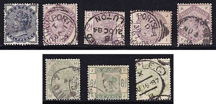 1883-84 GBR QV Fine Used Set (No 9d) Good Postmarking  *** CV = R20,000+ ***