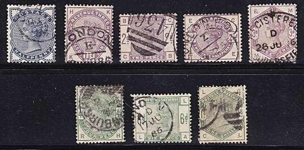 1883-84 GBR QV Fine Used Set (No 9d) Good Postmarking  *** CV = R20,000+ ***