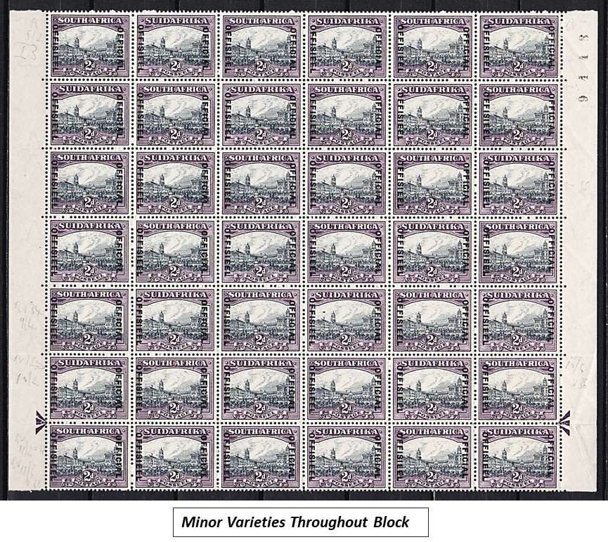 1938/50 Union "OFFICIAL"2d Blue & Violet (SACC.28) UMM (**)   *** CV = R1,800pp = R40,000 ***