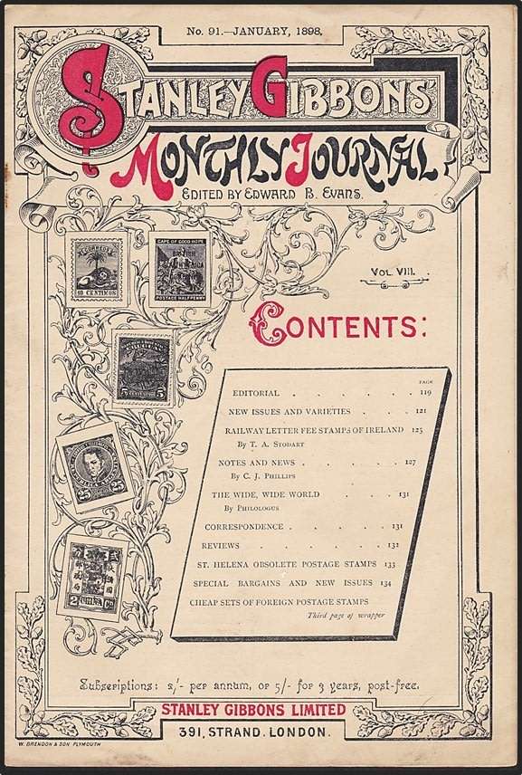 VERY SCARCE - 1898 COMPLETE Stanley Gibbons Monthly Journals x 3 - No.91/No.94/No.95