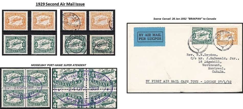1929 2nd Union Airmail Issue COLLECTION - MM/VFU Sets, Rare Usage & Cover *** SEE SCANS ***