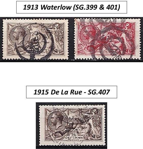 4 x GBR Seahorses Sets to - (Waterlow, De La Rue & Bradbury) - See Scans *** CV = R34,000 ***
