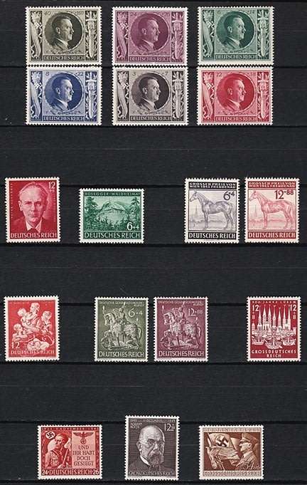 1941-45 German Reich Issues UMM/MM - Some High Value Items  *** CV = R1,750+ ***