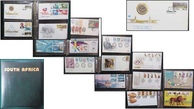 R.S.A. 6th Series Covers including Inauguration & COIN Covers (50+ Different Covers)  in Ringbinder