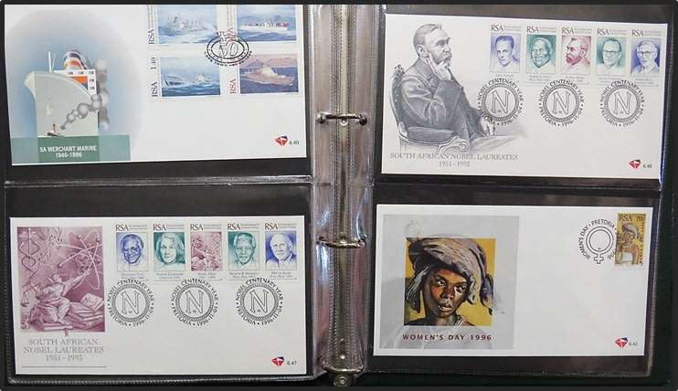 R.S.A. 6th Series Covers including Inauguration & COIN Covers (50+ Different Covers)  in Ringbinder