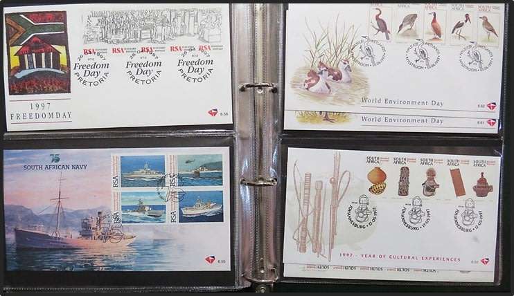 R.S.A. 6th Series Covers including Inauguration & COIN Covers (50+ Different Covers)  in Ringbinder