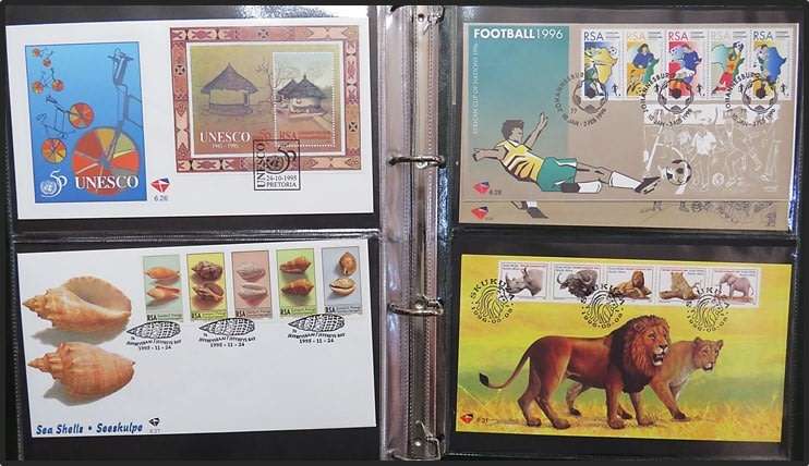 R.S.A. 6th Series Covers including Inauguration & COIN Covers (50+ Different Covers)  in Ringbinder