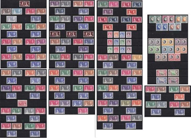 1937 Coronation Complete MM (*) Collection -  Newfoundland Large Set Missing *** CV = R4,000+ ***