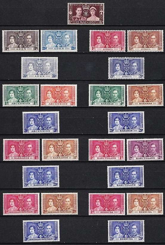 1937 Coronation Complete MM (*) Collection -  Newfoundland Large Set Missing *** CV = R4,000+ ***