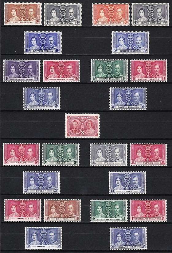 1937 Coronation Complete MM (*) Collection -  Newfoundland Large Set Missing *** CV = R4,000+ ***