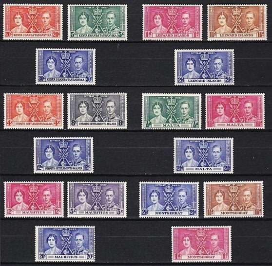 1937 Coronation Complete MM (*) Collection -  Newfoundland Large Set Missing *** CV = R4,000+ ***