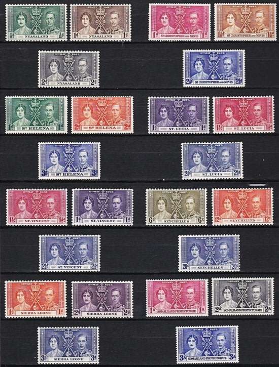 1937 Coronation Complete MM (*) Collection -  Newfoundland Large Set Missing *** CV = R4,000+ ***