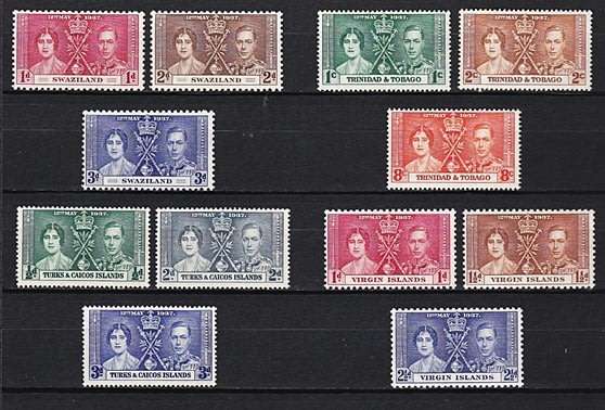 1937 Coronation Complete MM (*) Collection -  Newfoundland Large Set Missing *** CV = R4,000+ ***