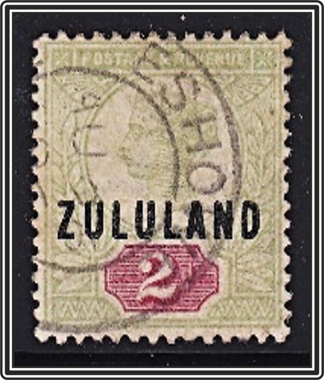 1888 Zululand SACC.3 FORGERY - Opt on top of Cancel  *** EXCELLENT REFERENCE ***