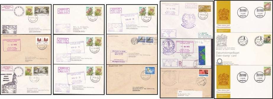1970's Antarctic Expeditions (15 Covers) - Mostly Gough Island Covers *** SOME VERY SCARCE ***