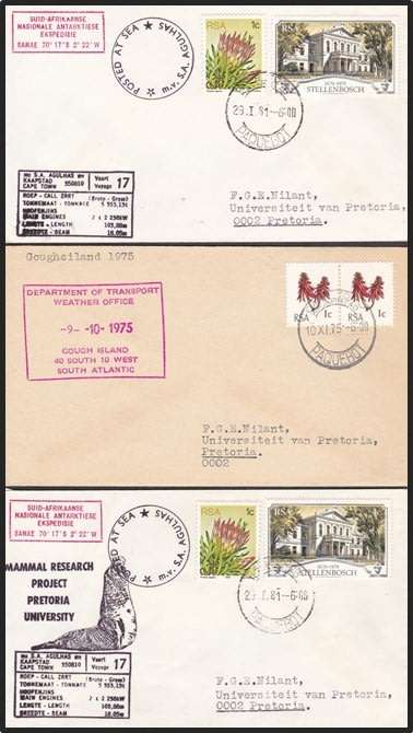 1970's Antarctic Expeditions (15 Covers) - Mostly Gough Island Covers *** SOME VERY SCARCE ***