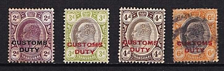 *** SCARCE *** CUSTOMS DUTY Opt on Transvaal Mint & Used Issues