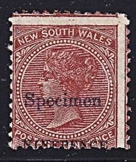 1885 N.S.W. Queen Victoria 9d Surcharge on 10d "SPECIMEN"   *** SCARCE ISSUE ***