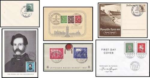 6 x German First Day Covers/Postcards/Etc - Some High Value and Scarce Issues
