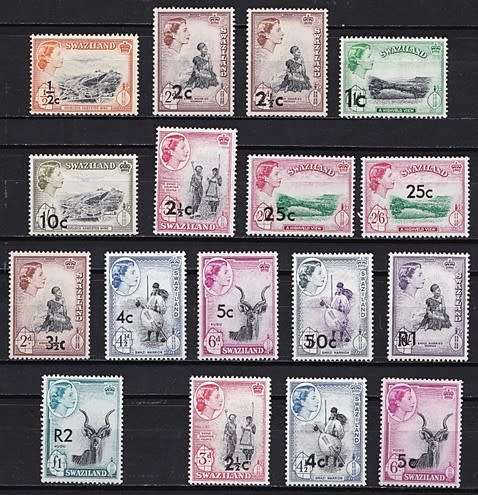 1961 Swaziland Surcharge Issue UMM (**) - 4c and Var  MM (*)  *** CV  R1,550+ ***