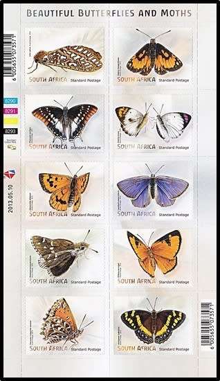 2013 South Africa UMM (**) MS - Beautiful Butterflies and Moths *** CV  R500 ***