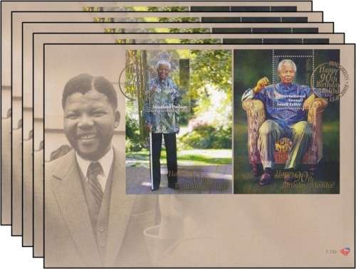 Nelson Mandela Bulklot - PHILATELIC TRIBUTE BOOK and Issues / 5 x Birthday Booklets / 5 x Covers