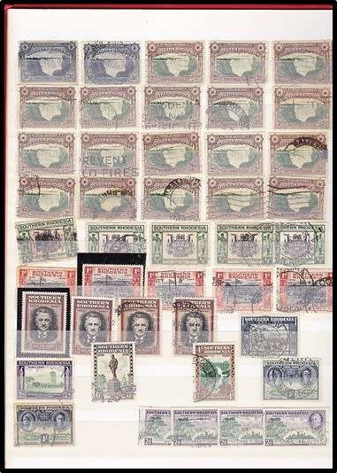 Old LIGHTHOUSE 16/32 Stockbook - Only Partially Scanned *** EXCELLENT RHODESIAS  ***