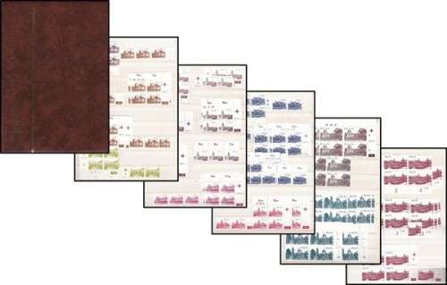 16 Page/32 Sides Lighthouse Stockbook - Filled with Buildings Definitives CONTROLS