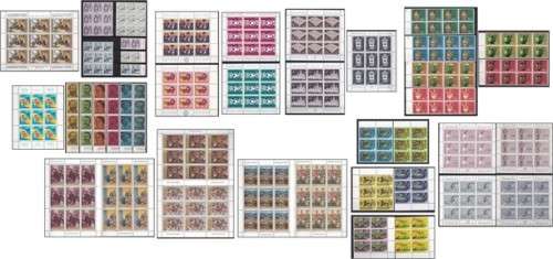 1975/8 Yugoslavia UMM (**) Sets and Issues in Multiples/Sheetlets  *** HIGH CV  R2,000+ ***
