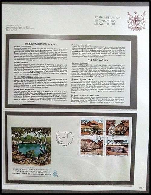 1987-89 S.W.A. INTERSAFA Album + Sleeve (Glasine Inserts) - Issues/FDCs/Postcards etc