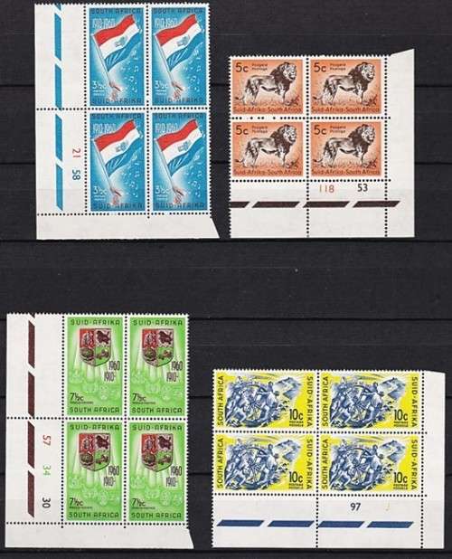 1961 Union Full UMM (**) Decimal Set in CONTROL BLOCKS SACC.184-196