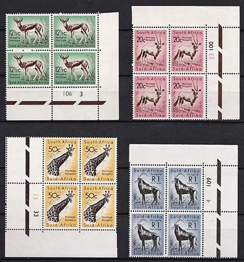 1961 Union Full UMM (**) Decimal Set in CONTROL BLOCKS SACC.184-196