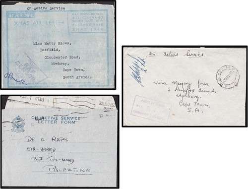 WWII: Postal History Lot (9 Items) - Great Cancels and Censor Markings  *** SOME VERY SCARCE ***