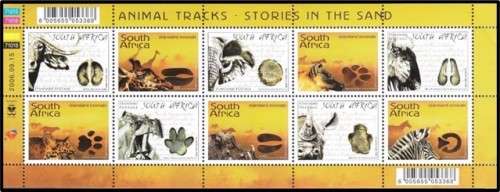 2006 RSA UMM (**) Minisheet - Animal Tracks - Stories in the Sand (10 x Std Postage)