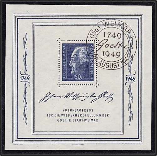 1949 Germany (Russian Zone) Goethe M/S - VFU *** HIGH CV  R7,000+ ***