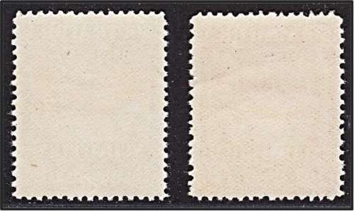 1925 Airmail UMM (**) Varieties (CC.25/28): 1d - Broken `R` and 9d - Dot in `C`