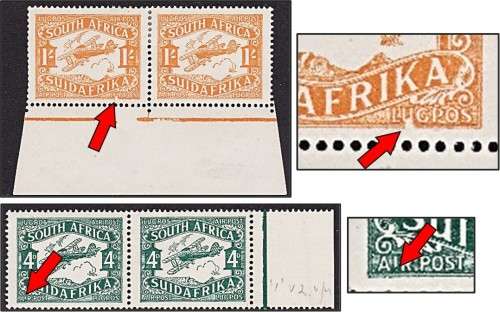 1929 2nd Union Airmail Issues (*/**) Listed VAR:  White Spot and Short `i`  *** CV  R1,600+ ***