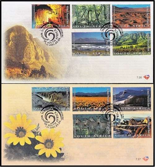 2001 RSA Natural Wonders Extended Controls and Covers *** CV  R2,100+ ***