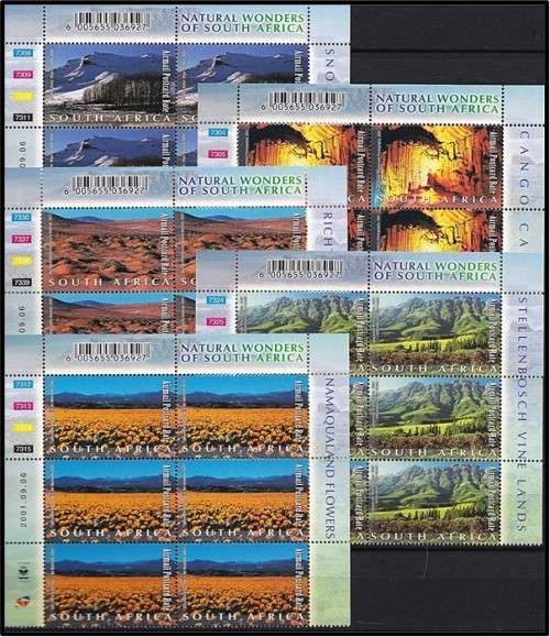 2001 RSA Natural Wonders Extended Controls and Covers *** CV  R2,100+ ***