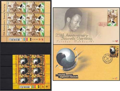 2001 RSA Extended Controls, Minisheets and FDCs  *** CV  R1,780+ ***