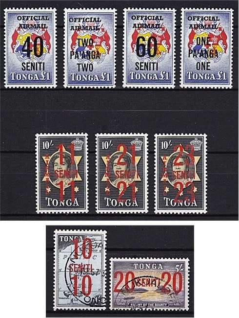 Fantastic Tonga Surcharge UMM/VFU Sets/Lot  *** HIGH CV ***