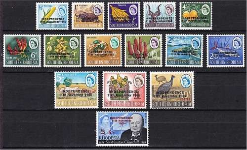 S.Rhodesia-Independence-Rhodesia & Surcharge Sets MM/UMM R2,940+